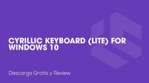 Cyrillic Keyboard (Lite) for Windows 10