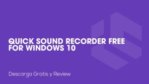 Quick Sound Recorder Free for Windows 10