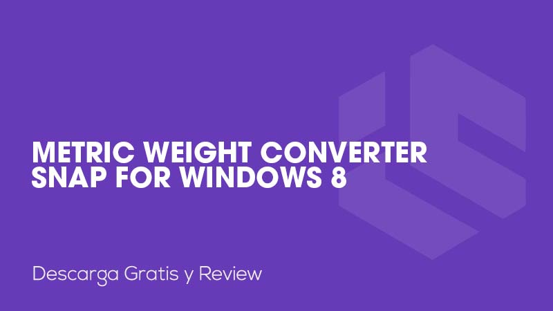 Metric Weight Converter Snap for Windows 8