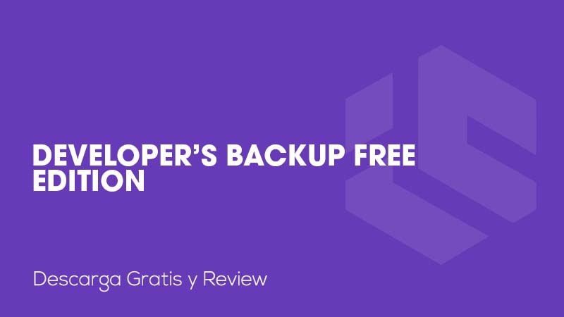 Developer's Backup Free Edition