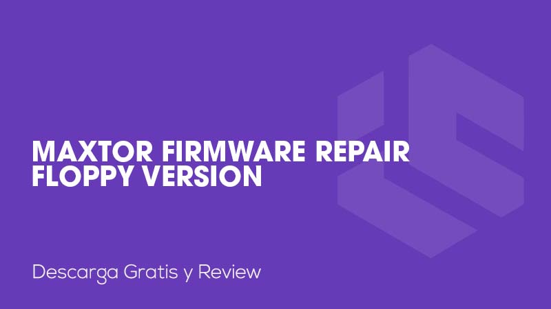 Maxtor Firmware Repair Floppy Version